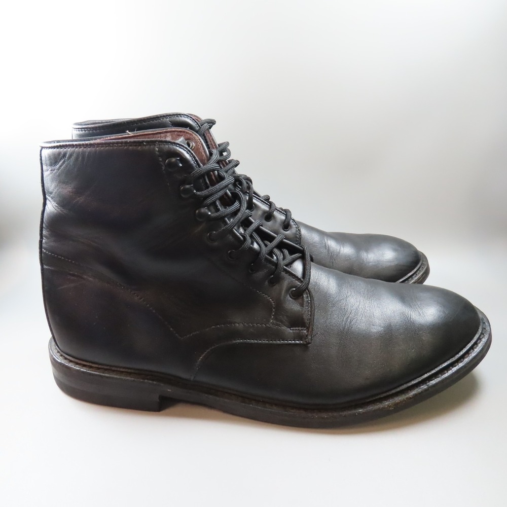 Allen Edmonds Higgins Mill Weatherproof 14 D Black Boots Leather Dainite Soles